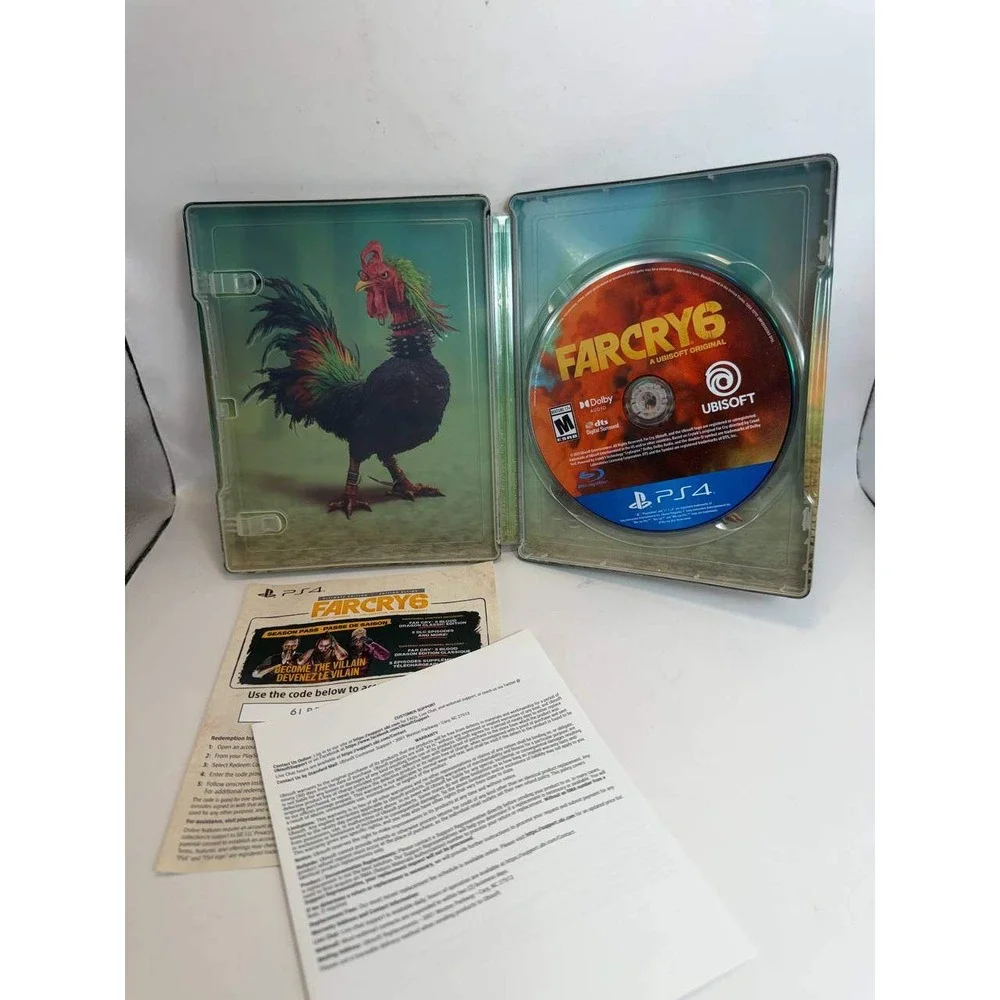 Far Cry 6 Steelbook Edition Sony PlayStation 4 PS4 Ubisoft Game Case Disc